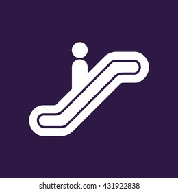 Escalator icon . Vector illustration