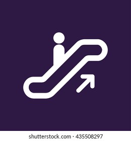 Escalator icon . Vector illustration