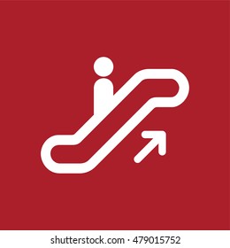 Escalator icon . Vector illustration