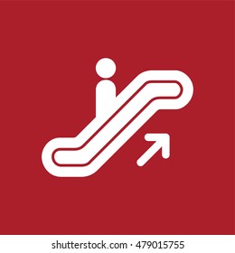 Escalator icon . Vector illustration