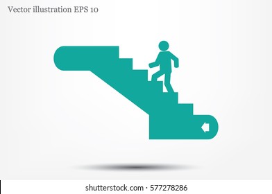 escalator icon vector illustration.