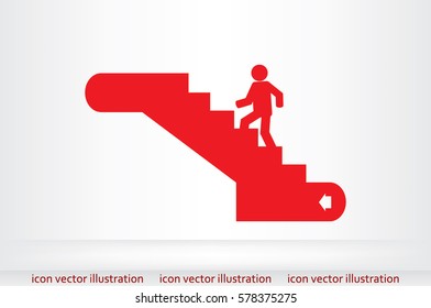 escalator icon vector illustration .