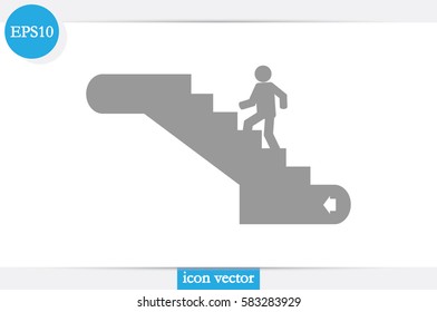 escalator icon vector illustration.