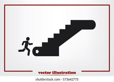 escalator icon vector illustration EPS 10
