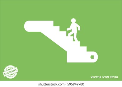 escalator icon vector illustration EPS 10