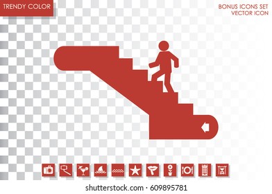 escalator icon vector illustration EPS 10