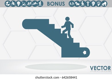escalator icon vector illustration EPS 10