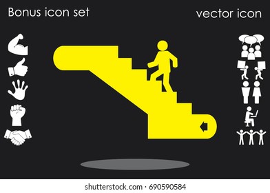 escalator icon vector illustration EPS 10