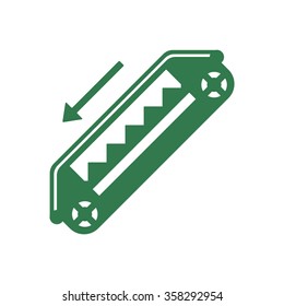 escalator  icon, vector illustration. Flat design  