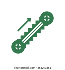 escalator  icon, vector illustration. Flat design  