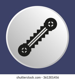 escalator  icon, vector illustration. Flat design style
