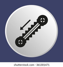 escalator  icon, vector illustration. Flat design style