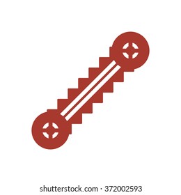 escalator  icon, vector illustration. Flat design style