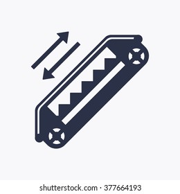 escalator  icon, vector illustration. Flat design  