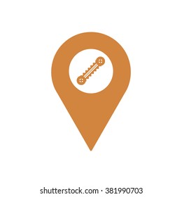 escalator  icon, vector illustration. Flat design style