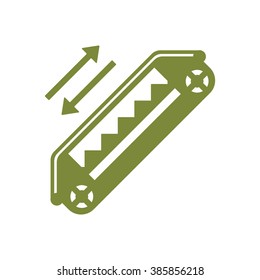 escalator  icon, vector illustration. Flat design style