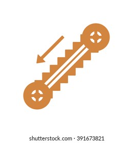 escalator  icon, vector illustration. Flat design style