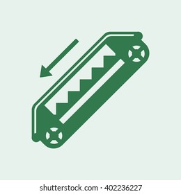escalator  icon, vector illustration. Flat design style