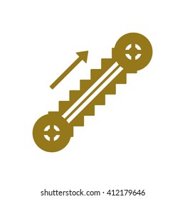 escalator  icon, vector illustration. Flat design style