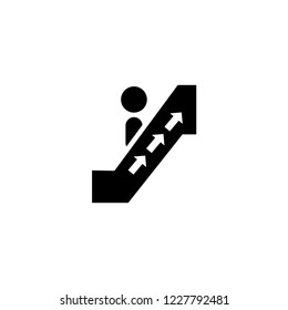 escalator icon. escalator vector illustration on white background for web and apps.