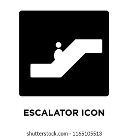 Escalator icon vector isolated on white background, Escalator transparent sign
