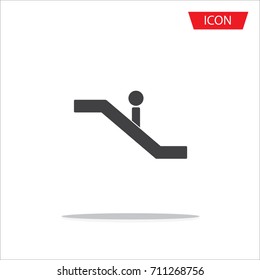 Escalator icon vector isolated on white background.