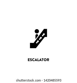 escalator icon vector. escalator sign on white background. escalator icon for web and app