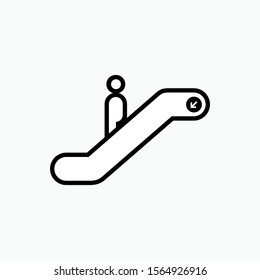 Escalator Icon - Vector, Sign and Symbol for Design, Presentation, Website or Apps Elements.