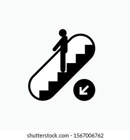 
Escalator Icon - Vector, Sign and Symbol for Design, Presentation, Website or Apps Elements.
