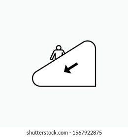 Escalator Icon - Vector, Sign and Symbol for Design, Presentation, Website or Apps Elements.