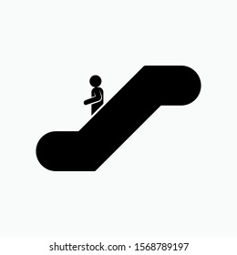 Escalator Icon - Vector, Sign and Symbol for Design, Presentation, Website or Apps Elements.