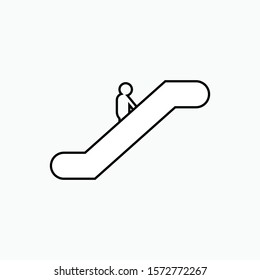 Escalator Icon - Vector, Sign and Symbol for Design, Presentation, Website or Apps Elements.