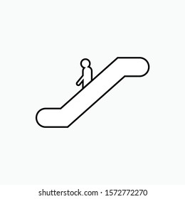 Escalator Icon - Vector, Sign and Symbol for Design, Presentation, Website or Apps Elements.