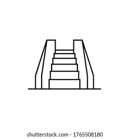 símbolo de signo vectorial de icono de escalación aislado