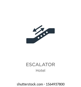Escalator icon vector. Trendy flat escalator icon from accommodation collection isolated on white background. Vector illustration can be used for web and mobile graphic design, logo, eps10