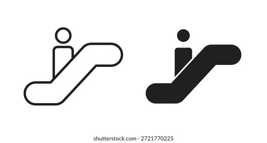 Ícone de escada rolante para o design do seu site, logotipo, aplicativo, UI. EPS10