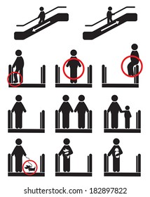 Escalator icons