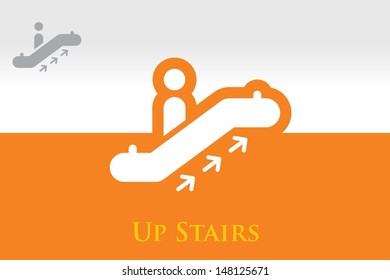 escalator Information signal, vector