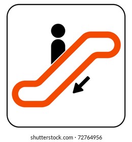 escalator Information signal, vector