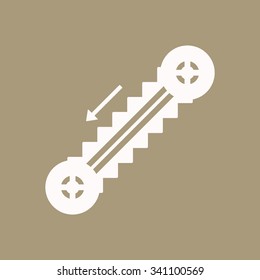 escalator Information signal, vector design
