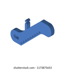 Escalator isometric left top view 3D icon