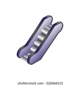 Escalator. Isometric Vector illustration.