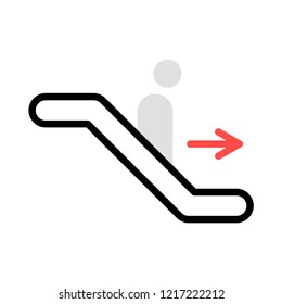 escalator   lift  passenger  