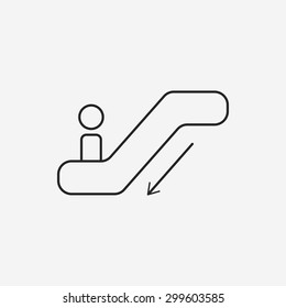 Escalator line icon