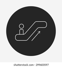 Escalator line icon