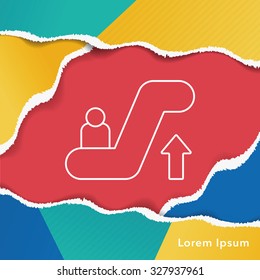 Escalator line icon