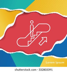 Escalator line icon