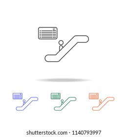 up the escalator line icon. Elements of journey in multi colored icons. Premium quality graphic design icon. Simple icon for websites, web design, mobile app, info graphics