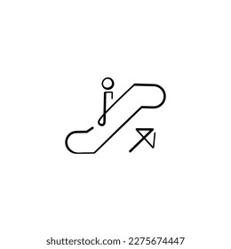 Escalator Line Style Icon Design