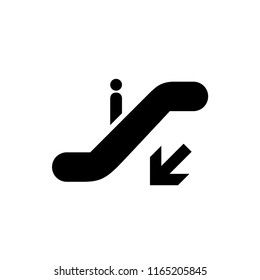 escalator, mall icon vector template